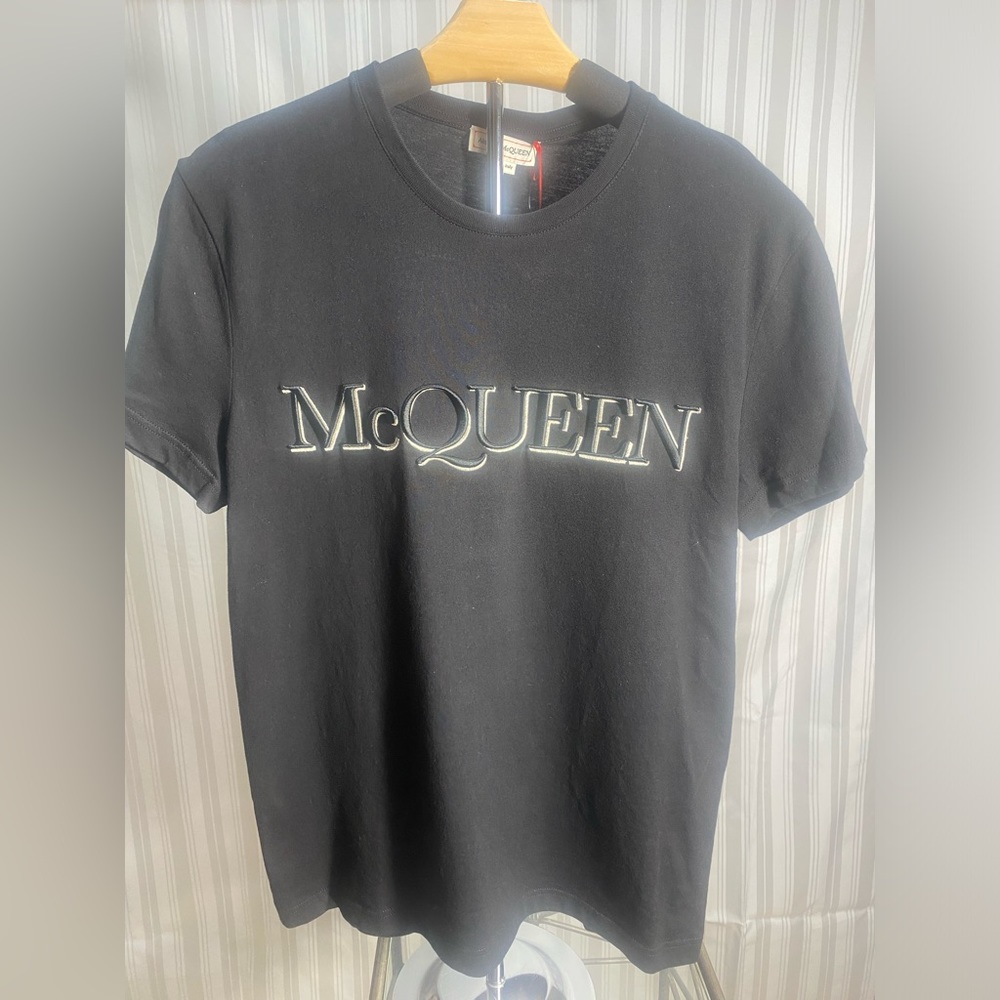 Alexander McQueen Men’s Embroidered Logo T-shirt in XS